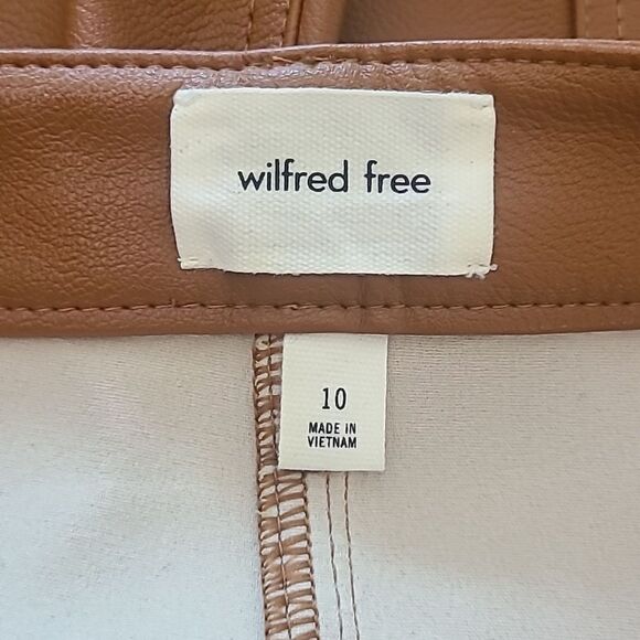 Wilfred Free Lucy Vegan Leather Utility Pants Chestnut Brown Size 10 - Picture 11 of 14